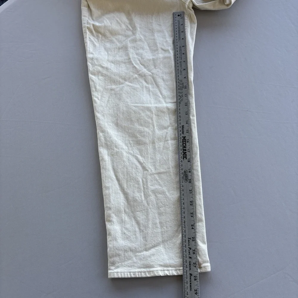 Madewell Perfect Vintage Straight Jean Womens 32 Cream High Rise‎